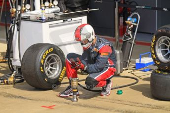 World © Octane Photographic Ltd. 2011. British GP, Silverstone, Saturday 9th July 2011. GP2 Race 1. iSport International Pit Crew waiting for Pit Stop Action. Digital Ref: 0109LW7D6252