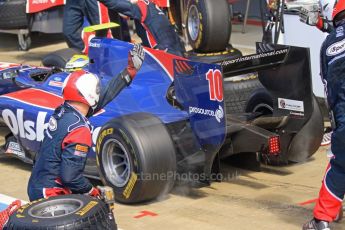 World © Octane Photographic Ltd. 2011. British GP, Silverstone, Saturday 9th July 2011. GP2 Race 1. Marcus Ericsson - iSport International in Pit Stop Action. Digital Ref: 0109LW7D6271