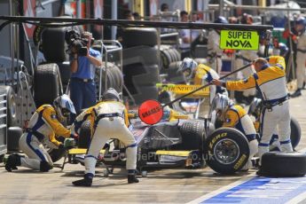 World © Octane Photographic Ltd. 2011. British GP, Silverstone, Saturday 9th July 2011. GP2 Race 1. Adam Carroll - Super Nova in Pit Stop. Digital Ref: 0109LW7D6285