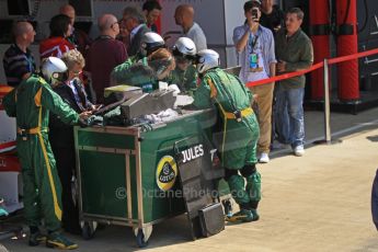 World © Octane Photographic Ltd. 2011. British GP, Silverstone, Saturday 9th July 2011. GP2 Race 1. Lotus ART Team Members. Digital Ref: 0109LW7D6524