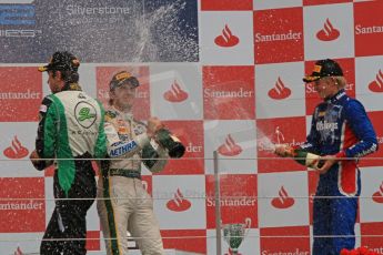 World © Octane Photographic Ltd. 2011. British GP, Silverstone, Saturday 9th July 2011. GP2 Race 1. Race 1 Podium, J. Bianchi - Lotus ART, C. Vietoris - Racing Engineering, M. Ericsson - iSport International. Digital Ref: 0109LW7D6625