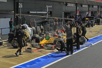 World © Octane Photographic Ltd. 2011. British GP, Silverstone, Saturday 9th July 2011. GP2 Race 1. DAMS Pit Stop in Action. Digital Ref: 0109LW1D2521