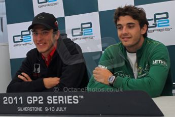 World © Octane Photographic Ltd. 2011. British GP, Silverstone, Saturday 9th July 2011. GP2 Race 1. Race 1 Press Conference. Digital Ref: 0109LW1D2636