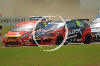 © Octane Photographic Ltd. 2011. British Touring Car Championship – Snetterton 300, Martin Byford - VW Golf - AmD Milltek Racing.com battling with Liam Griffin - Ford Focus - Airwaves Racing. Sunday 7th August 2011. Digital Ref : 0124CB1D4180