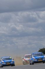 © Octane Photographic Ltd. 2011. British Touring Car Championship – Snetterton 300, Start of race as Neal loses his lead. Sunday 7th August 2011. Digital Ref : LW7D0001