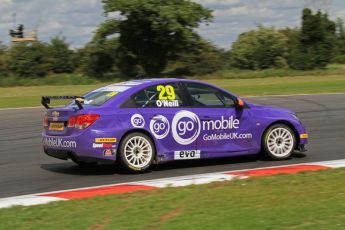 © Octane Photographic Ltd. 2011. British Touring Car Championship – Snetterton 300, Sunday 7th August 2011. Paul O'Neill - Chevrolet Cruze - GoMobileUK.com with tech-speed. Digital Ref : 0124LW7D0243