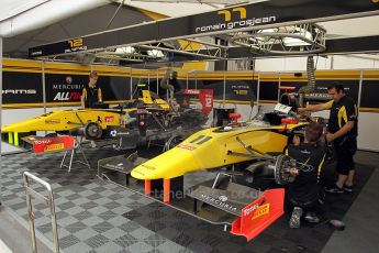 © Octane Photographic Ltd. 2011. European Formula1 GP, Friday 24th June 2011. GP2 Practice. Dams garage. Digital Ref: 0082CB1D6140