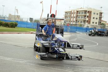 © Octane Photographic Ltd. 2011. European Formula1 GP, Friday 24th June 2011. GP2 Practice. Carlin's mobile garage. Digital Ref: 0082CB1D6165