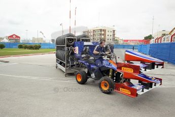 © Octane Photographic Ltd. 2011. European Formula1 GP, Friday 24th June 2011. GP2 Practice. Trident racing's mobile garage. Digital Ref: 0082CB1D6172