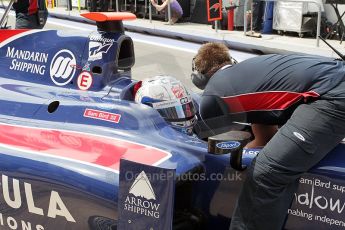 © Octane Photographic Ltd. 2011. European Formula1 GP, Friday 24th June 2011. GP2 Practice. Sam Bird - iSport International getting his belts tightened. Digital Ref: 0082CB1D6246