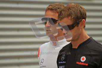 © Octane Photographic Ltd. 2011. European Formula1 GP, Friday 24th June 2011. Formula 1 paddock. Jenson Button - Vodafone McLaren Mercedes Digital Ref:  0086LW7D6030