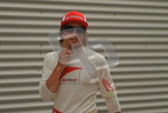 © Octane Photographic Ltd. 2011. European Formula1 GP, Friday 24th June 2011. Formula 1 paddock. Fernando Alonso - Scuderia Ferrari Marlboro Digital Ref:  0086LW7D6054