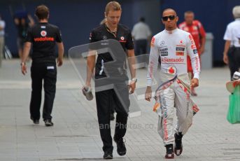 © Octane Photographic Ltd. 2011. European Formula1 GP, Friday 24th June 2011. Formula 1 paddock. Lewis Hamilton - Vodafone McLaren Racing Digital Ref:  0086LW7D6099