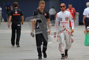 © Octane Photographic Ltd. 2011. European Formula1 GP, Friday 24th June 2011. Formula 1 paddock. Lewis Hamilton - Vodafone McLaren Racing Digital Ref: 0086LW7D6099