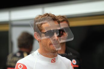 © Octane Photographic Ltd. 2011. European Formula1 GP, Friday 24th June 2011. Formula 1 paddock. Jenson Button - Vodafone McLaren Mercedes Digital Ref:  0086LW7D6150