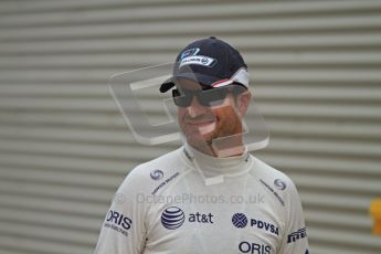 © Octane Photographic Ltd. 2011. European Formula1 GP, Friday 24th June 2011. Formula 1 paddock. Rubens Barrichello - AT&T Williams Digital Ref:  0086LW7D6192