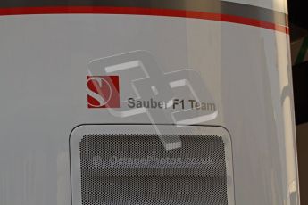 © Octane Photographic Ltd. 2011. European Formula1 GP, Saturday 25th June 2011. Formula 1 paddock. Sauber F1 Team Truck Digital Ref: 0087LW7D610
