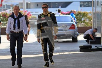 © Octane Photographic Ltd. 2011. European Formula1 GP, Saturday 25th June 2011. Formula 1 paddock. Vitaly Petrov - Lotus Renault GP Digital Ref: 0087LW7D6216
