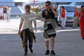 © Octane Photographic Ltd. 2011. European Formula1 GP, Saturday 25th June 2011. Formula 1 paddock. Nick Heidfeld - Lotus Renault GP Digital Ref: 0087LW7D6237