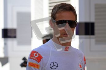© Octane Photographic Ltd. 2011. European Formula1 GP, Saturday 25th June 2011. Formula 1 paddock Jenson Button. - Vodafone McLaren Mercedes Digital Ref: 0087LW7D6260