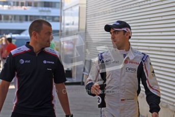 © Octane Photographic Ltd. 2011. European Formula1 GP, Saturday 25th June 2011. Formula 1 paddock. Pastor Maldonado - AT&T Williams Digital Ref: 0087LW7D6274