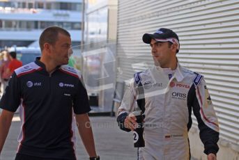 © Octane Photographic Ltd. 2011. European Formula1 GP, Saturday 25th June 2011. Formula 1 paddock. Pastor Maldonado - AT&T Williams Digital Ref:  0087LW7D6274