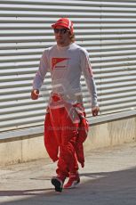 © Octane Photographic Ltd. 2011. European Formula1 GP, Saturday 25th June 2011. Formula 1 paddock. Fernando Alonso - Scuderia Ferrari Marlboro Digital Ref: 0087LW7D6295