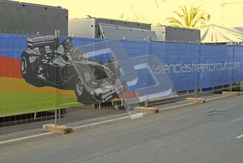 © Octane Photographic Ltd. 2011. European Formula1 GP, Saturday 25th June 2011. Formula 1 paddock. Valencia F1 Poster Digital Ref: 0087LW7D6380