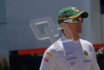 © Octane Photographic Ltd. 2011. European Formula1 GP, Saturday 25th June 2011. Formula 1 paddock. Heikki Kovalainen - Team Lotus Digital Ref: 0087LW7D6392