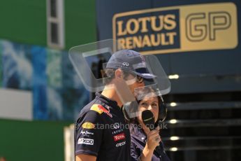 © Octane Photographic Ltd. 2011. European Formula1 GP, Sunday 26th June 2011. F1 Paddock Sunday. Mark Webber - Red Bull Racing Digital Ref: 0089LW7D6402