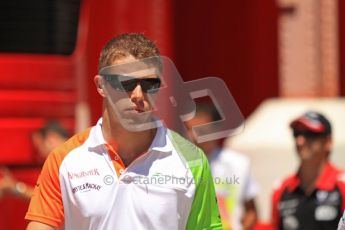 © Octane Photographic Ltd. 2011. European Formula1 GP, Sunday 26th June 2011. F1 Paddock Sunday. Paul De Resta - Force India F1 Team Digital Ref: LW7D6453
