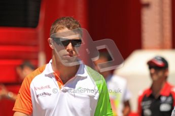 © Octane Photographic Ltd. 2011. European Formula1 GP, Sunday 26th June 2011. F1 Paddock Sunday. Paul De Resta - Force India F1 Team Digital Ref:  LW7D6453