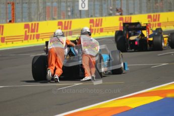 © Octane Photographic Ltd. 2011. European Formula1 GP, Sunday 26th June 2011. GP2 Sunday race. Safety Pit Crew helping with Start. Digital Ref: 0090CB1D9155