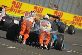 © Octane Photographic Ltd. 2011. European Formula1 GP, Sunday 26th June 2011. GP2 Sunday race. Safety Pit Crew helping with Start. Digital Ref: 0090CB1D9161