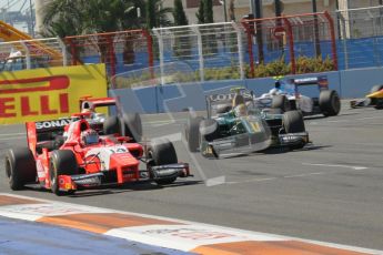 © Octane Photographic Ltd. 2011. European Formula1 GP, Sunday 26th June 2011. GP2 Sunday race. Josef Král - Arden International being overtaken by Esteban Gutiérrez - Lotus ART. Digital Ref: 0090CB1D9245