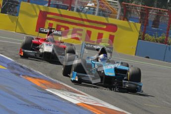 © Octane Photographic Ltd. 2011. European Formula1 GP, Sunday 26th June 2011. GP2 Sunday race. Johnny Cecotto - Ocean Racing Technology with Luca Filippi - Scuderia Coloni following. Digital Ref: 0090CB1D9281