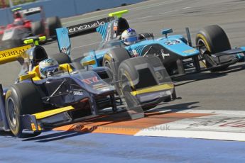 © Octane Photographic Ltd. 2011. European Formula1 GP, Sunday 26th June 2011. GP2 Sunday race. Adam Carroll - Super Nova battling with Johnny Cecotto - Ocean Racing Technology. Digital Ref: 0090CB1D9328