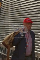 © Octane Photographic Ltd. 2011. Formula 1 World Championship – Italy – Monza – 11th September 2011. Race Day in the Paddock; Nikki Laudi walking into the paddock before the race. Digital Ref : 0193LW7D6260