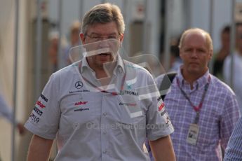 © Octane Photographic Ltd. 2011. Formula 1 World Championship – Italy – Monza – 11th September 2011. Race Day in the Paddock. Ross Brawn in the paddock before the race. Digital Ref : 0193LW7D6303