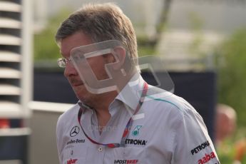 © Octane Photographic Ltd. 2011. Formula 1 World Championship – Italy – Monza – 11th September 2011. Race Day in the Paddock. Ross Brawn in the paddock before the race. Digital Ref : 0193LW7D6311