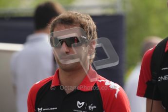 © Octane Photographic Ltd. 2011. Formula 1 World Championship – Italy – Monza – 11th September 2011. Race Day in the Paddock. Timo Glock walking into the paddock on track morning. Digital Ref : 0193LW7D6513