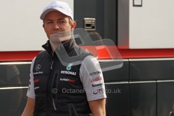 © Octane Photographic Ltd. 2011. Formula 1 World Championship – Italy – Monza – 11th September 2011. Race Day in the Paddock. Nico Rosberg walking into the paddock on race morning. Digital Ref : 0193LW7D6577