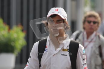 © Octane Photographic Ltd. 2011. Formula 1 World Championship – Italy – Monza – 11th September 2011. Race Day in the Paddock. Kamui Kobayashi walking into the paddock before race. Digital Ref : 0193LW7D6590