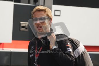 © Octane Photographic Ltd. 2011. Formula 1 World Championship – Italy – Monza – 11th September 2011. Race Day in the Paddock. Jenson Button walking into the paddock before the race. Digital Ref : 0193LW7D6613