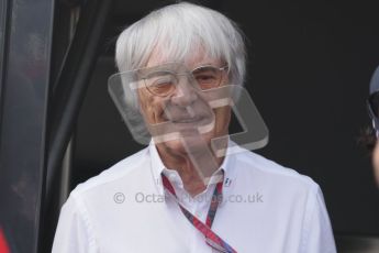 © Octane Photographic Ltd. 2011. Formula 1 World Championship – Italy – Monza – 11th September 2011. Race Day in the Paddock. Bernie Ecclestone, F1 Supremo outside his motorhome before the race. Digital Ref : 0193LW7D7056