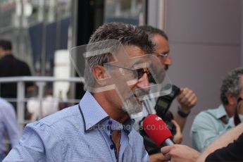 © Octane Photographic Ltd. 2011. Formula 1 World Championship – Italy – Monza – 11th September 2011. Race Day in the Paddock. Eddie Jordon being interviewed in the paddock. Digital Ref : 0193LW7D7188