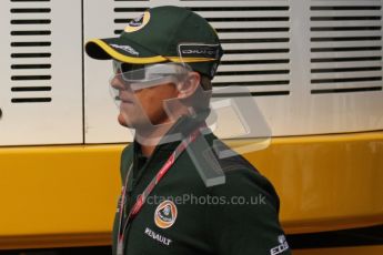 © Octane Photographic Ltd. 2011. Formula 1 World Championship – Italy – Monza – 11th September 2011. Race Day in the Paddock. Heikki Kovalainen in the paddock before drivers parade. Digital Ref : 0193LW7D7219