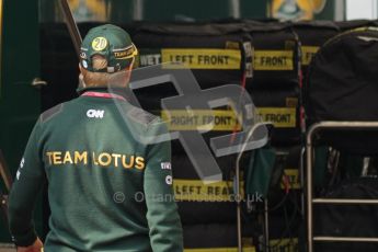 © Octane Photographic Ltd. 2011. Formula 1 World Championship – Italy – Monza – 11th September 2011. Race Day in the Paddock. Heikki Kovalainen in the paddock walking into his motorhome. Digital Ref : 0193LW7D7224