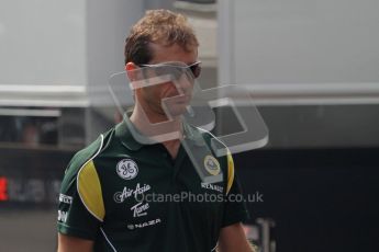 © Octane Photographic Ltd. 2011. Formula 1 World Championship – Italy – Monza – 11th September 2011. Race Day in the Paddock. Jarno Trulli walking down the paddock after the driver's parade. Digital Ref : 0193LW7D7238