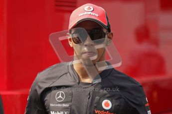 © Octane Photographic Ltd. 2011. Formula 1 World Championship – Italy – Monza – 11th September 2011. Race Day in the Paddock. Lewis Hamilton in the paddock before race. Digital Ref : 0193LW7D7243